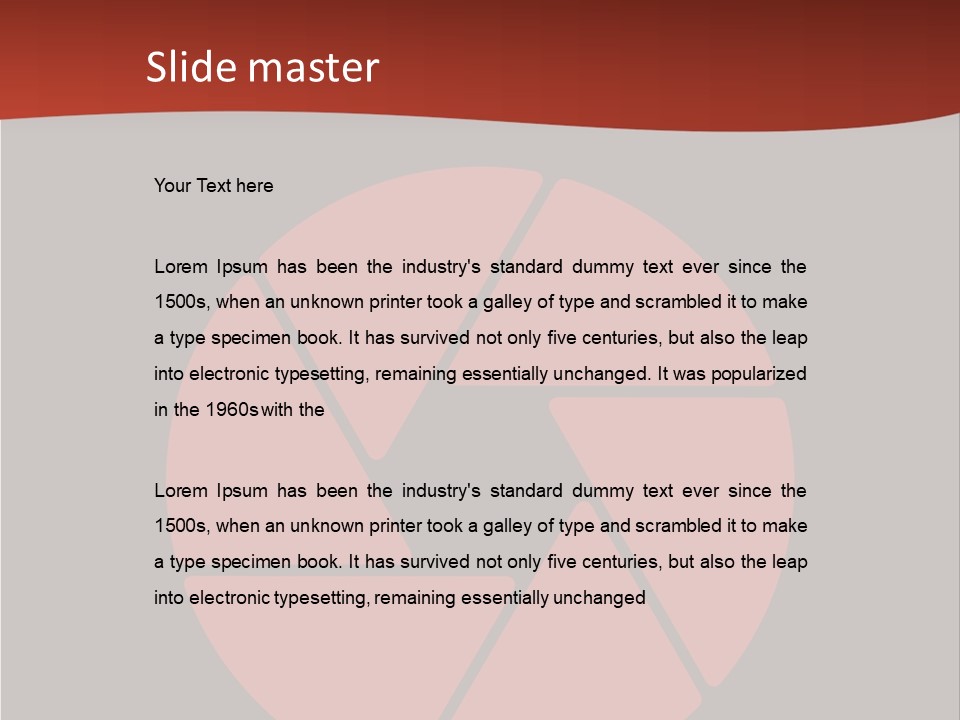 A Red And Black Background With A Red Circle PowerPoint Template