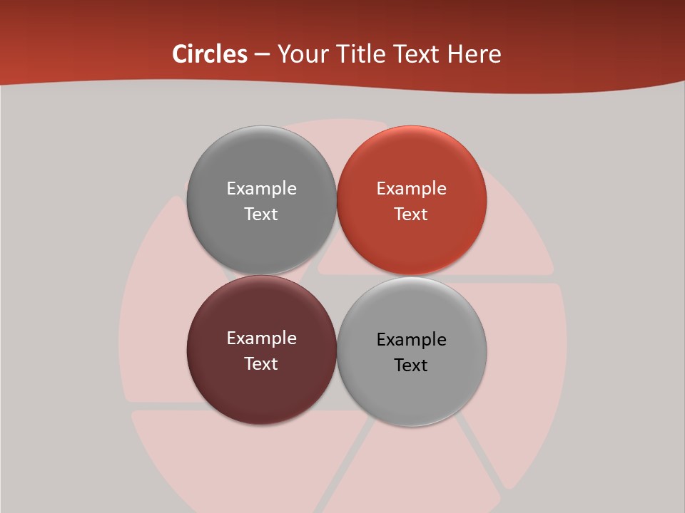 A Red And Black Background With A Red Circle PowerPoint Template