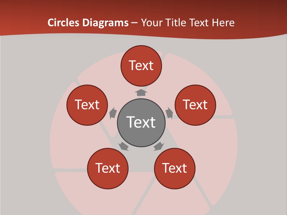 A Red And Black Background With A Red Circle PowerPoint Template