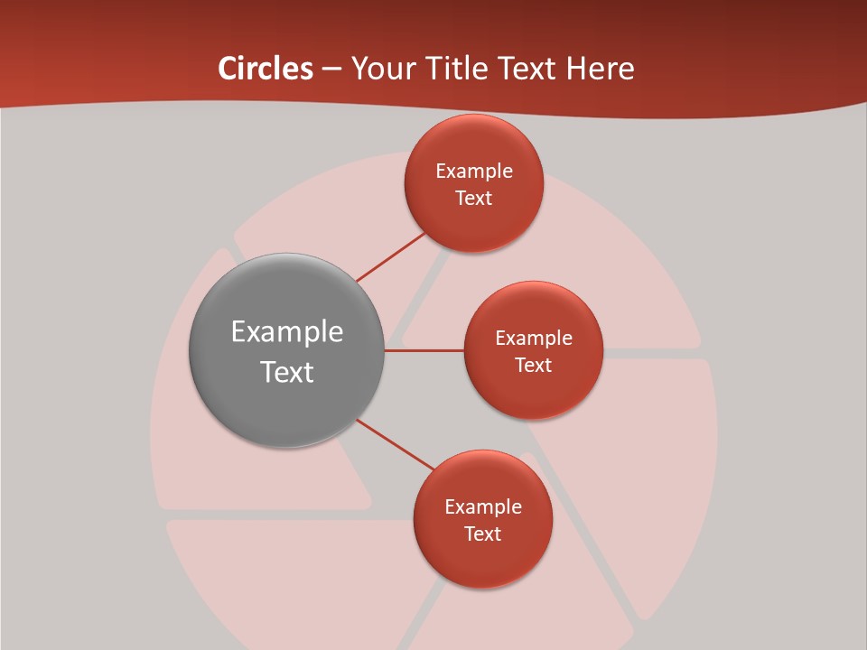 A Red And Black Background With A Red Circle PowerPoint Template