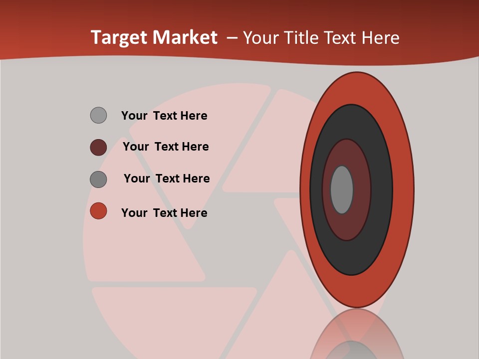 A Red And Black Background With A Red Circle PowerPoint Template