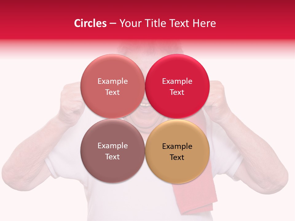 A Man With A Red Scarf Giving A Thumbs Up PowerPoint Template