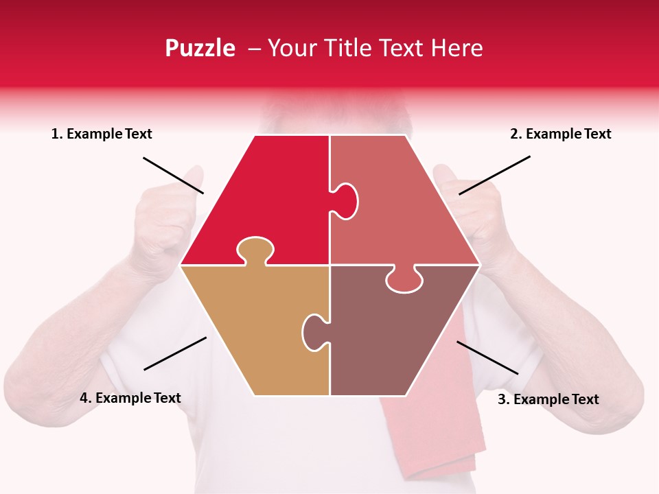 A Man With A Red Scarf Giving A Thumbs Up PowerPoint Template