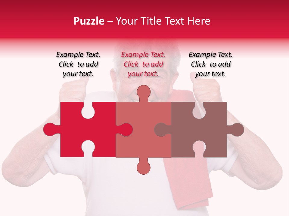 A Man With A Red Scarf Giving A Thumbs Up PowerPoint Template