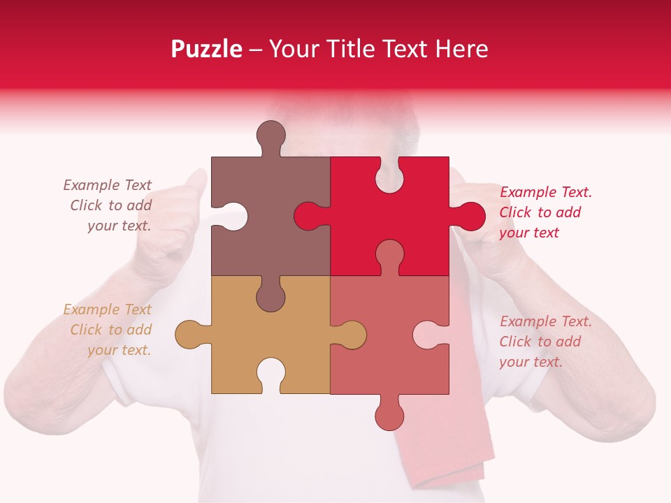 A Man With A Red Scarf Giving A Thumbs Up PowerPoint Template