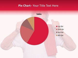 A Man With A Red Scarf Giving A Thumbs Up PowerPoint Template