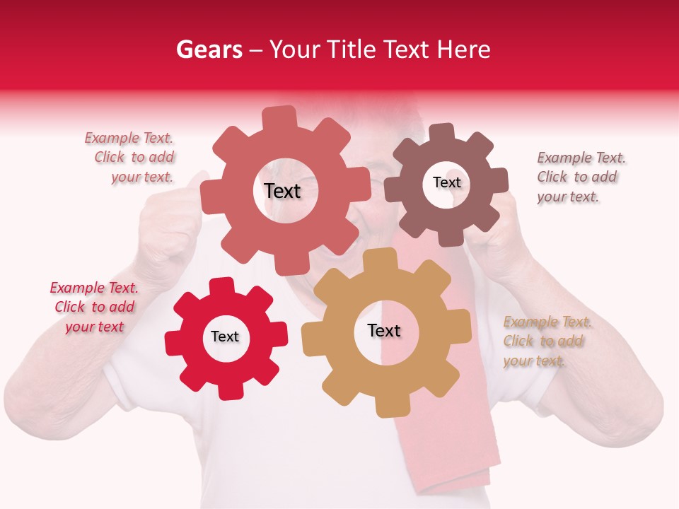 A Man With A Red Scarf Giving A Thumbs Up PowerPoint Template