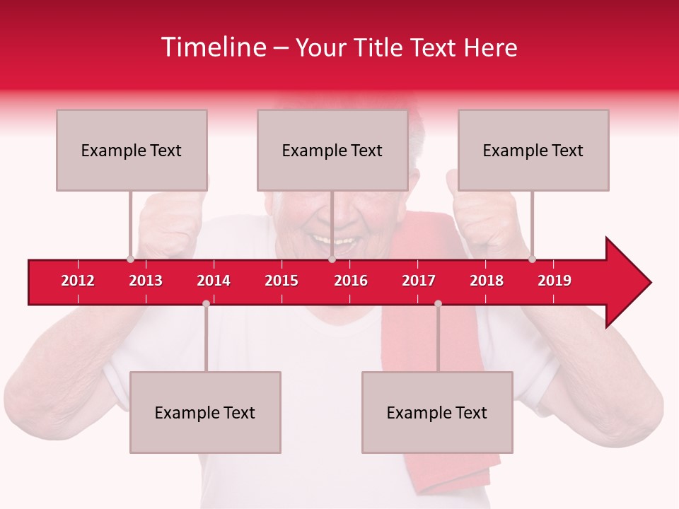 A Man With A Red Scarf Giving A Thumbs Up PowerPoint Template