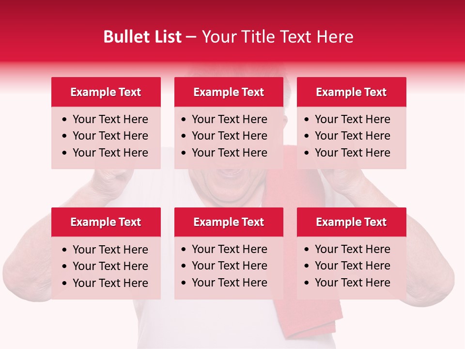 A Man With A Red Scarf Giving A Thumbs Up PowerPoint Template