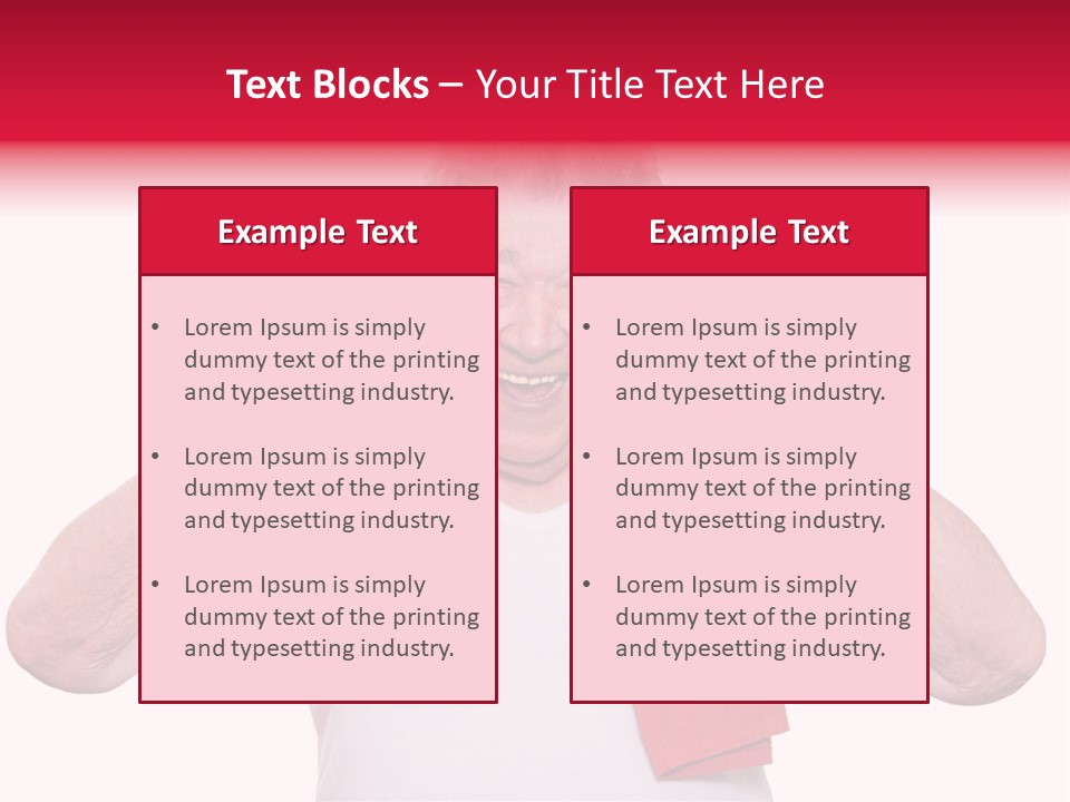 A Man With A Red Scarf Giving A Thumbs Up PowerPoint Template