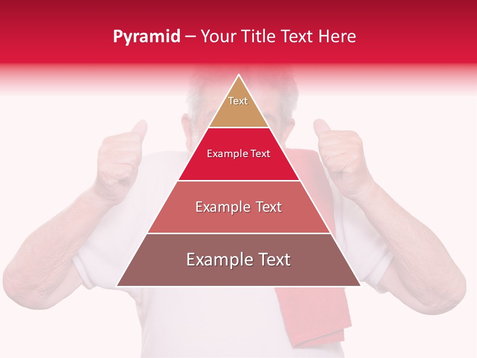 A Man With A Red Scarf Giving A Thumbs Up PowerPoint Template