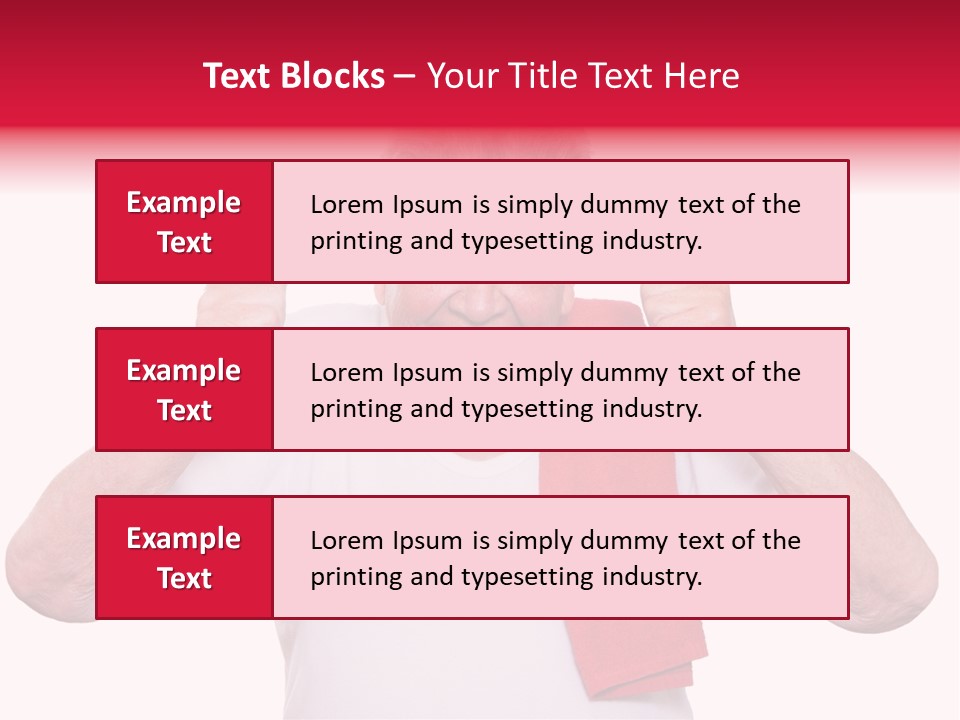 A Man With A Red Scarf Giving A Thumbs Up PowerPoint Template