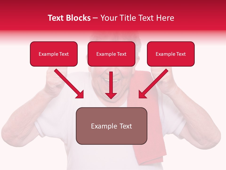 A Man With A Red Scarf Giving A Thumbs Up PowerPoint Template