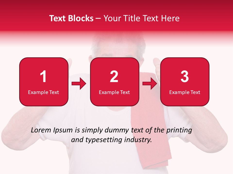 A Man With A Red Scarf Giving A Thumbs Up PowerPoint Template