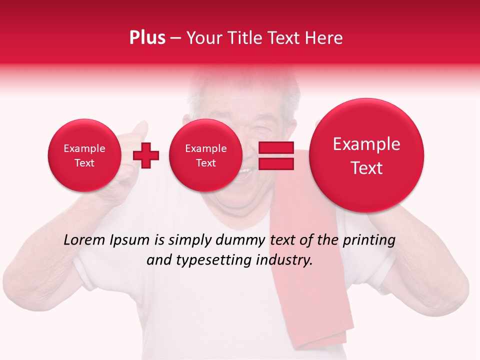 A Man With A Red Scarf Giving A Thumbs Up PowerPoint Template