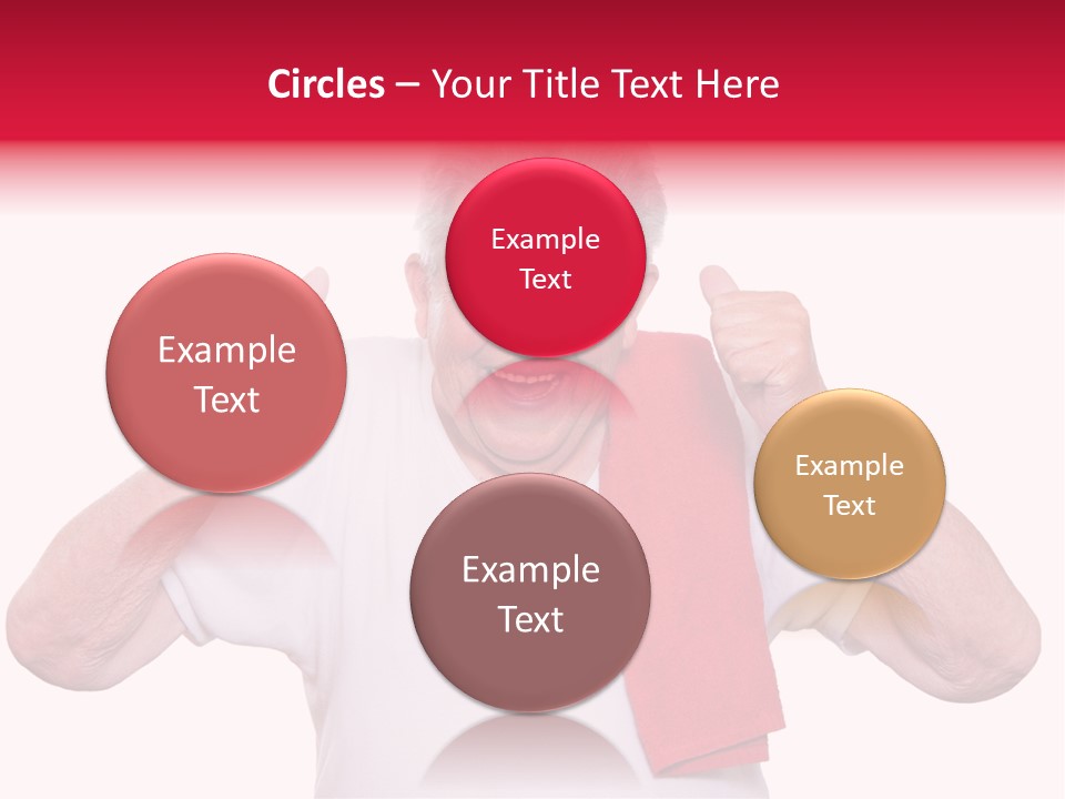 A Man With A Red Scarf Giving A Thumbs Up PowerPoint Template
