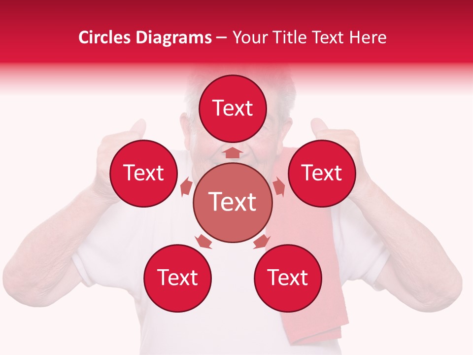 A Man With A Red Scarf Giving A Thumbs Up PowerPoint Template