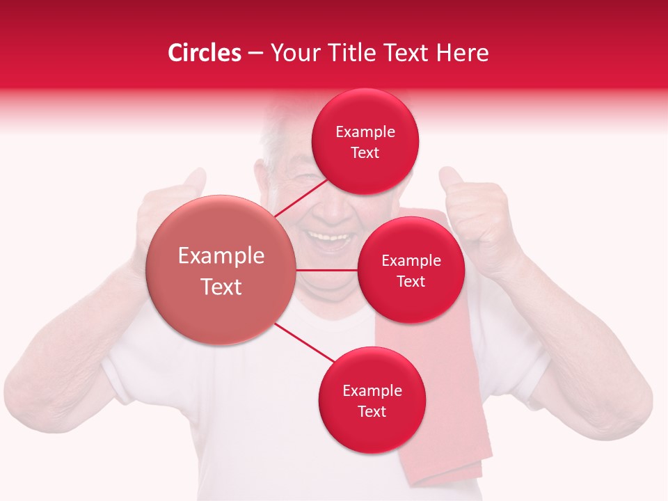 A Man With A Red Scarf Giving A Thumbs Up PowerPoint Template