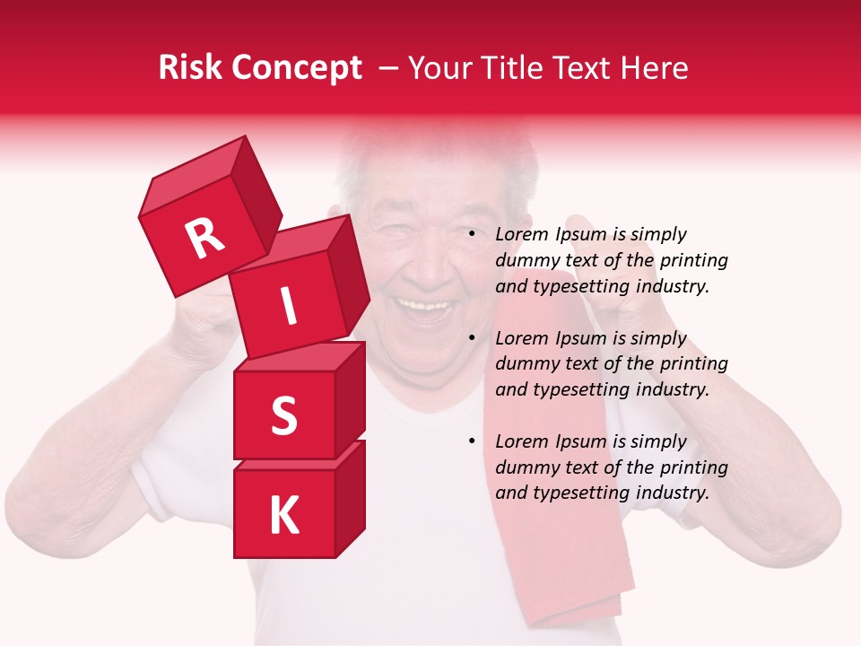 A Man With A Red Scarf Giving A Thumbs Up PowerPoint Template