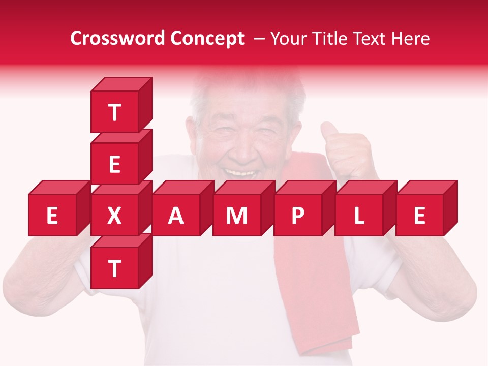 A Man With A Red Scarf Giving A Thumbs Up PowerPoint Template