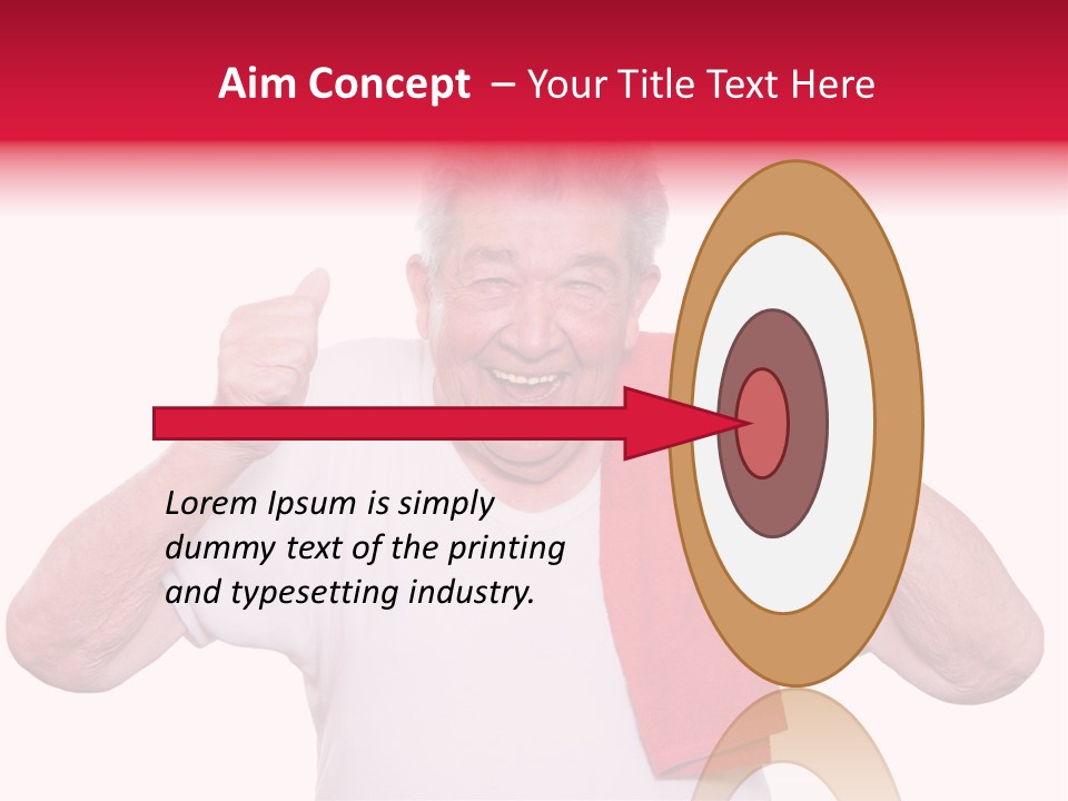 A Man With A Red Scarf Giving A Thumbs Up PowerPoint Template