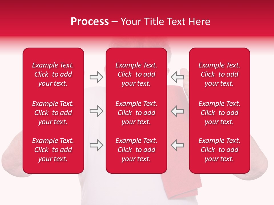 A Man With A Red Scarf Giving A Thumbs Up PowerPoint Template