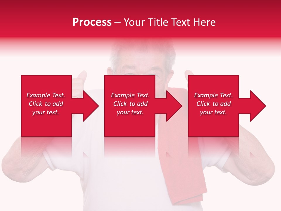 A Man With A Red Scarf Giving A Thumbs Up PowerPoint Template