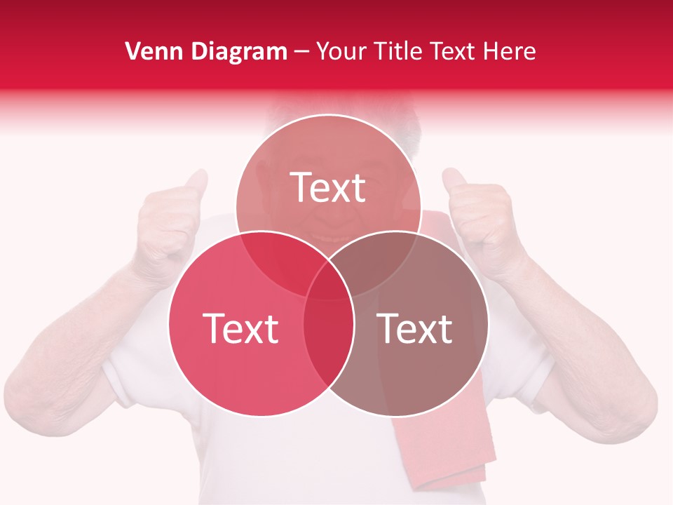 A Man With A Red Scarf Giving A Thumbs Up PowerPoint Template