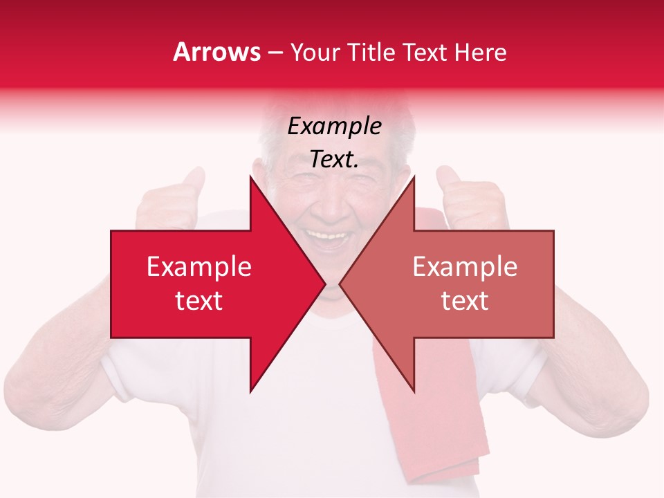 A Man With A Red Scarf Giving A Thumbs Up PowerPoint Template