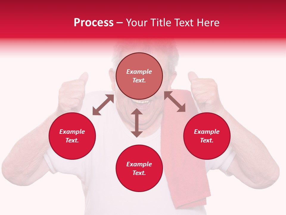 A Man With A Red Scarf Giving A Thumbs Up PowerPoint Template