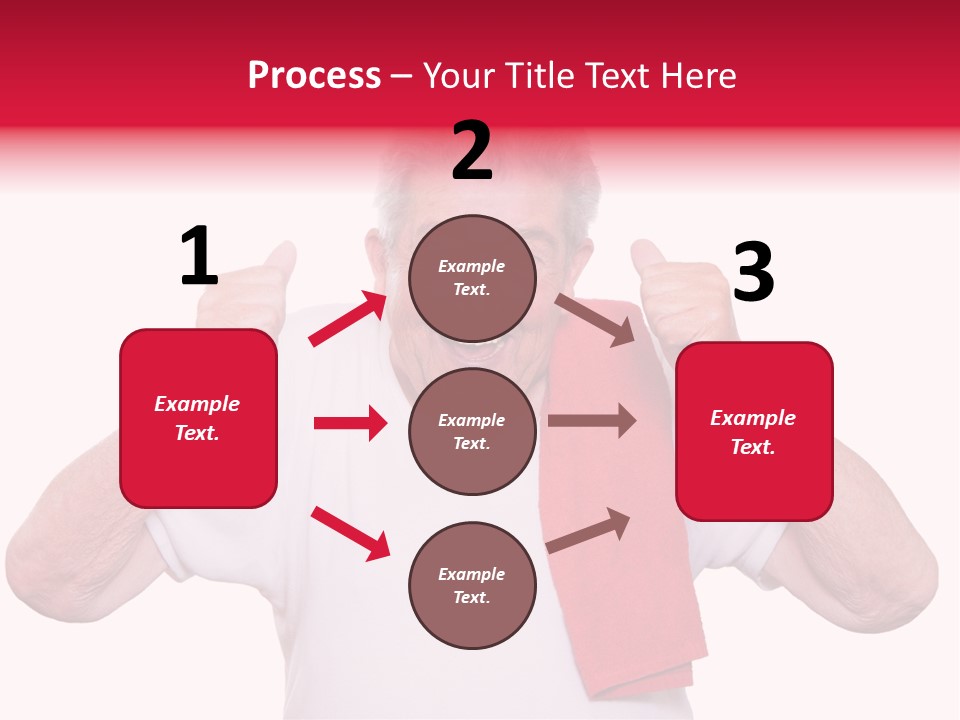 A Man With A Red Scarf Giving A Thumbs Up PowerPoint Template