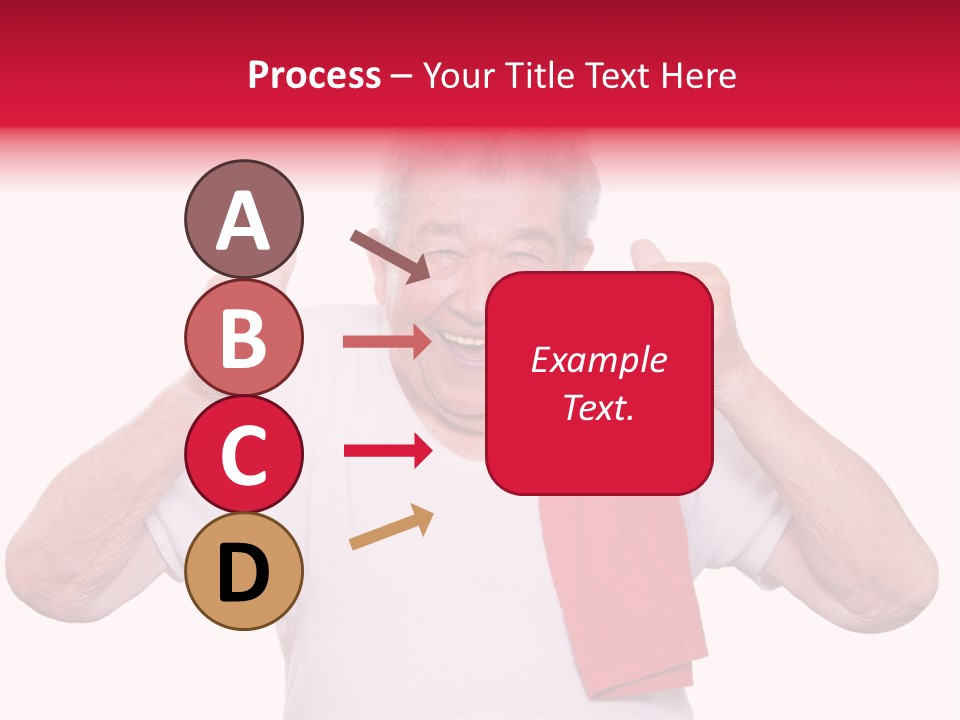 A Man With A Red Scarf Giving A Thumbs Up PowerPoint Template
