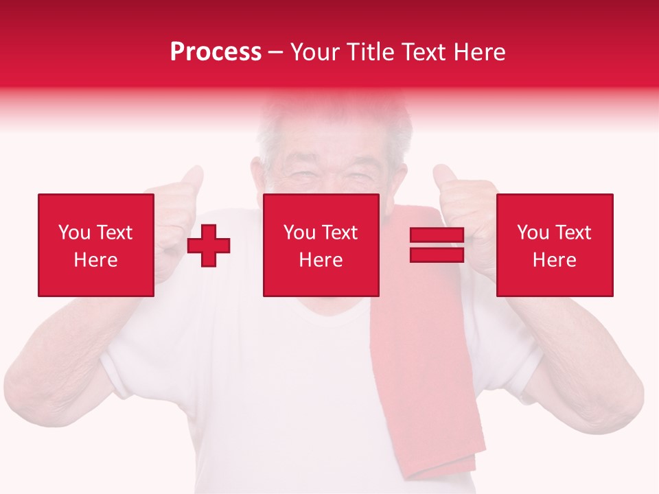 A Man With A Red Scarf Giving A Thumbs Up PowerPoint Template