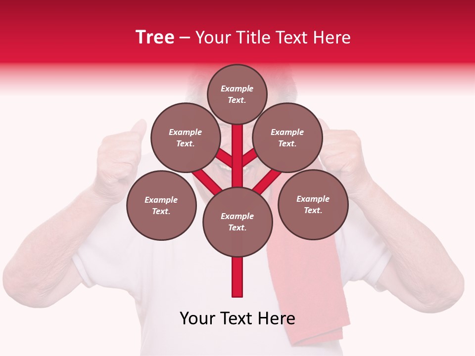 A Man With A Red Scarf Giving A Thumbs Up PowerPoint Template