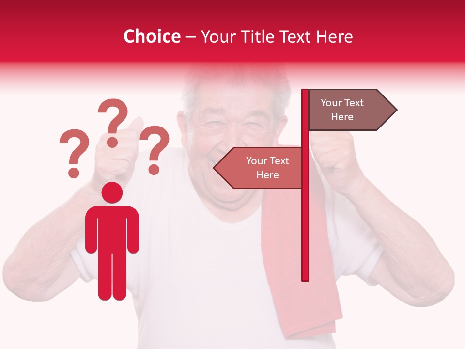 A Man With A Red Scarf Giving A Thumbs Up PowerPoint Template