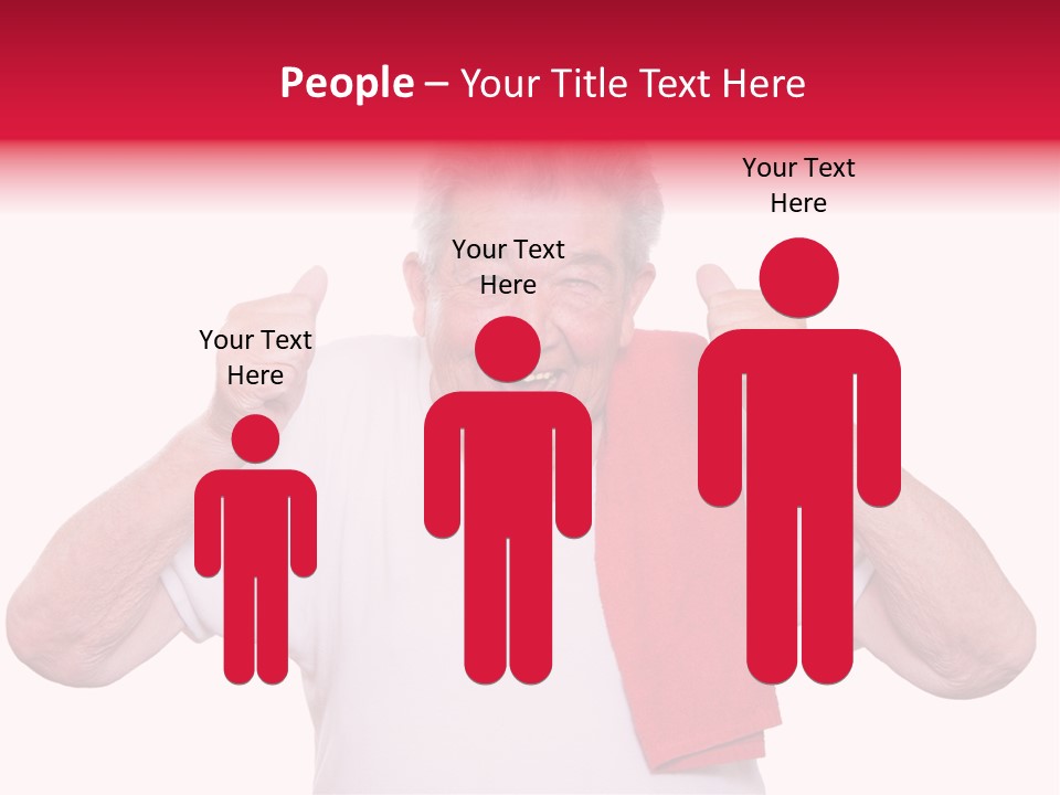A Man With A Red Scarf Giving A Thumbs Up PowerPoint Template