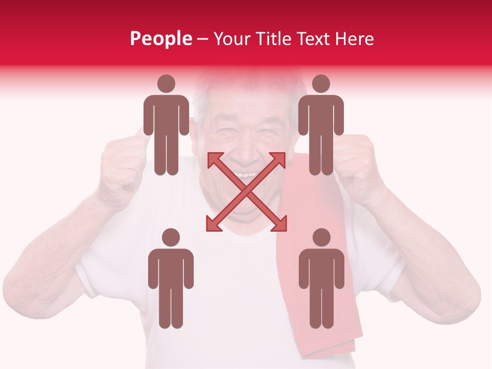 A Man With A Red Scarf Giving A Thumbs Up PowerPoint Template