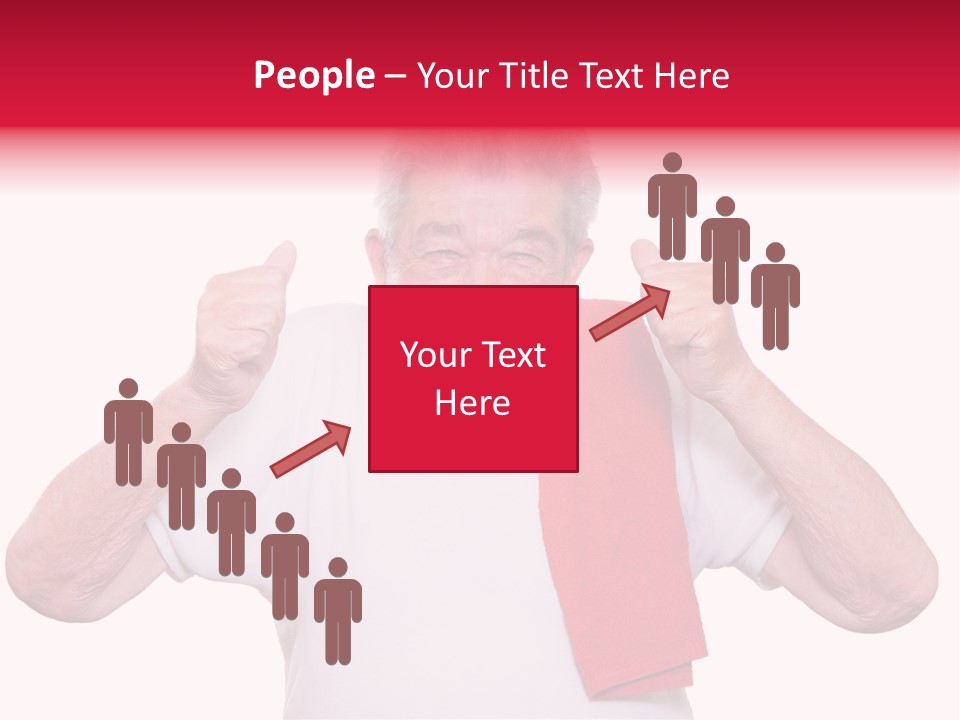 A Man With A Red Scarf Giving A Thumbs Up PowerPoint Template
