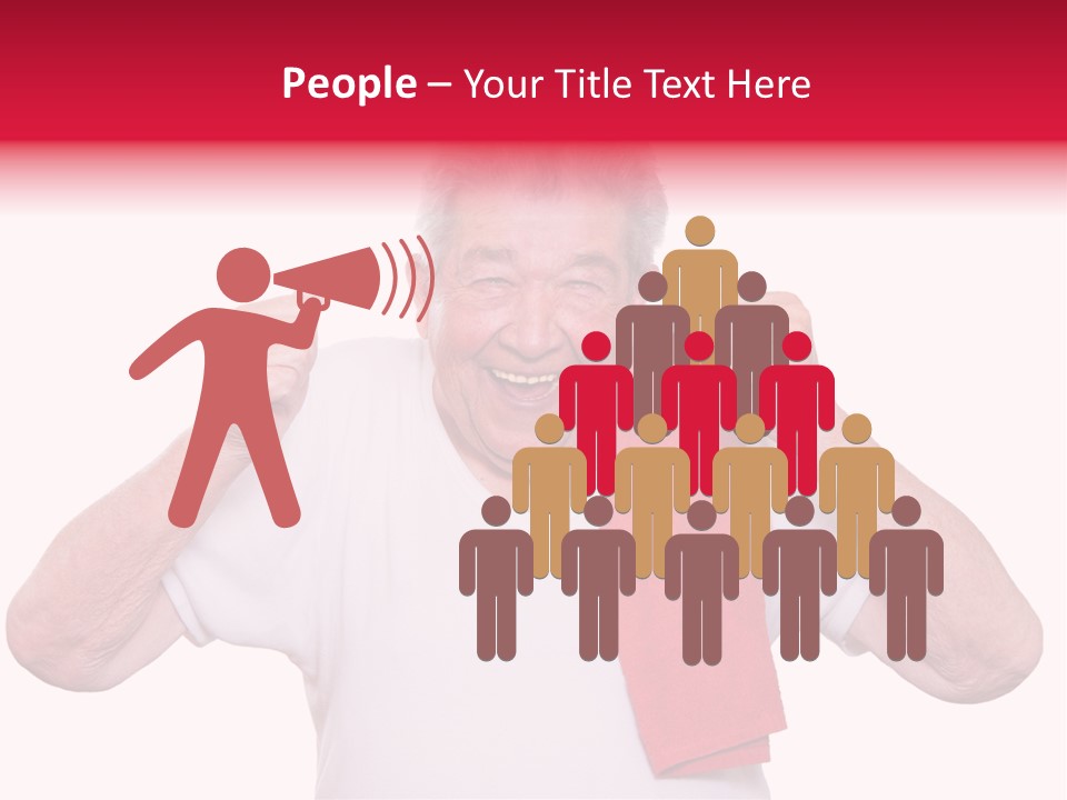 A Man With A Red Scarf Giving A Thumbs Up PowerPoint Template