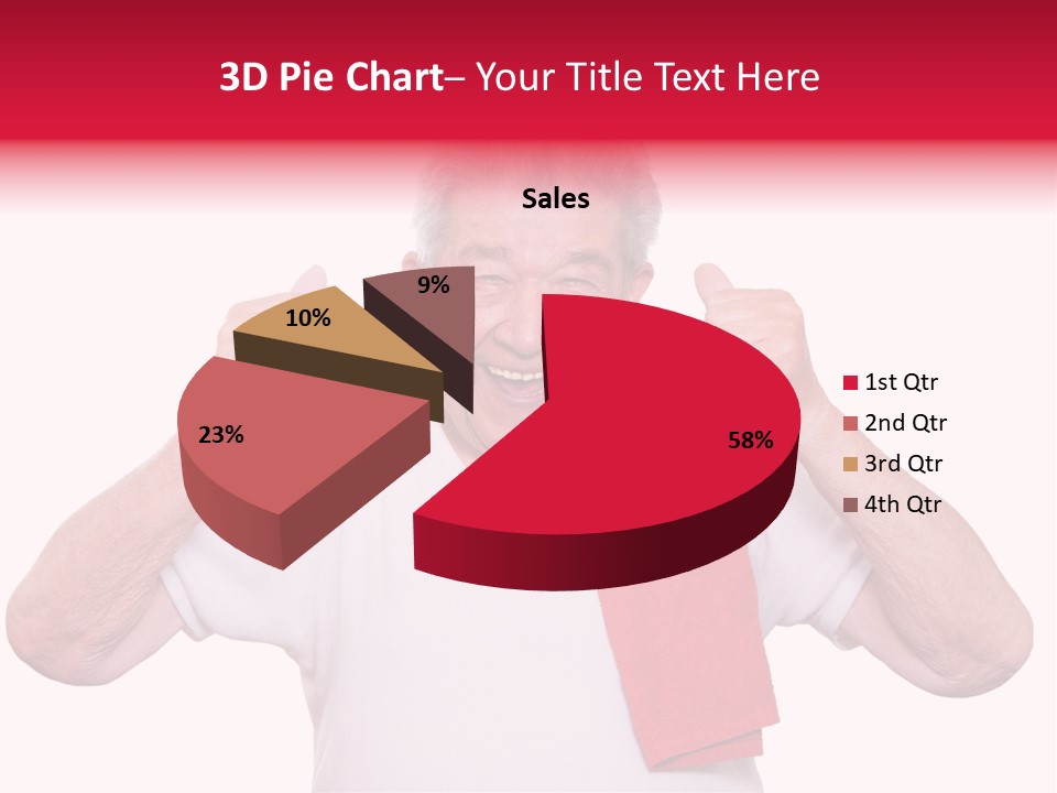 A Man With A Red Scarf Giving A Thumbs Up PowerPoint Template