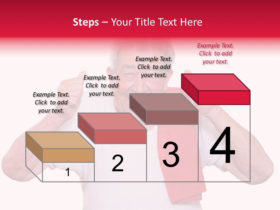 A Man With A Red Scarf Giving A Thumbs Up PowerPoint Template