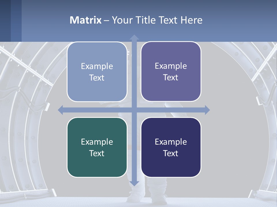 A Man In A Space Suit Is Walking Through A Tunnel PowerPoint Template