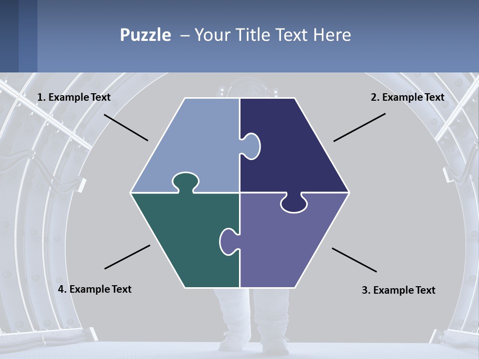 A Man In A Space Suit Is Walking Through A Tunnel PowerPoint Template