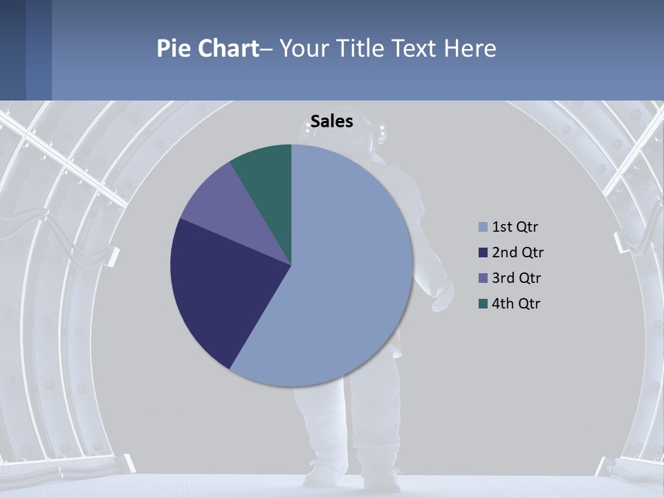 A Man In A Space Suit Is Walking Through A Tunnel PowerPoint Template