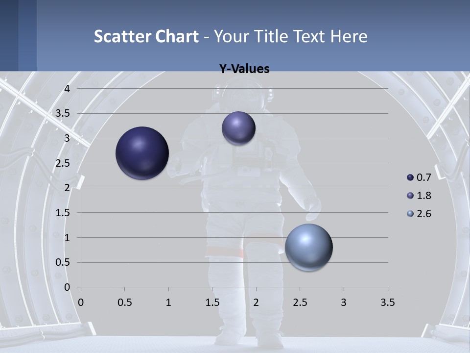 A Man In A Space Suit Is Walking Through A Tunnel PowerPoint Template
