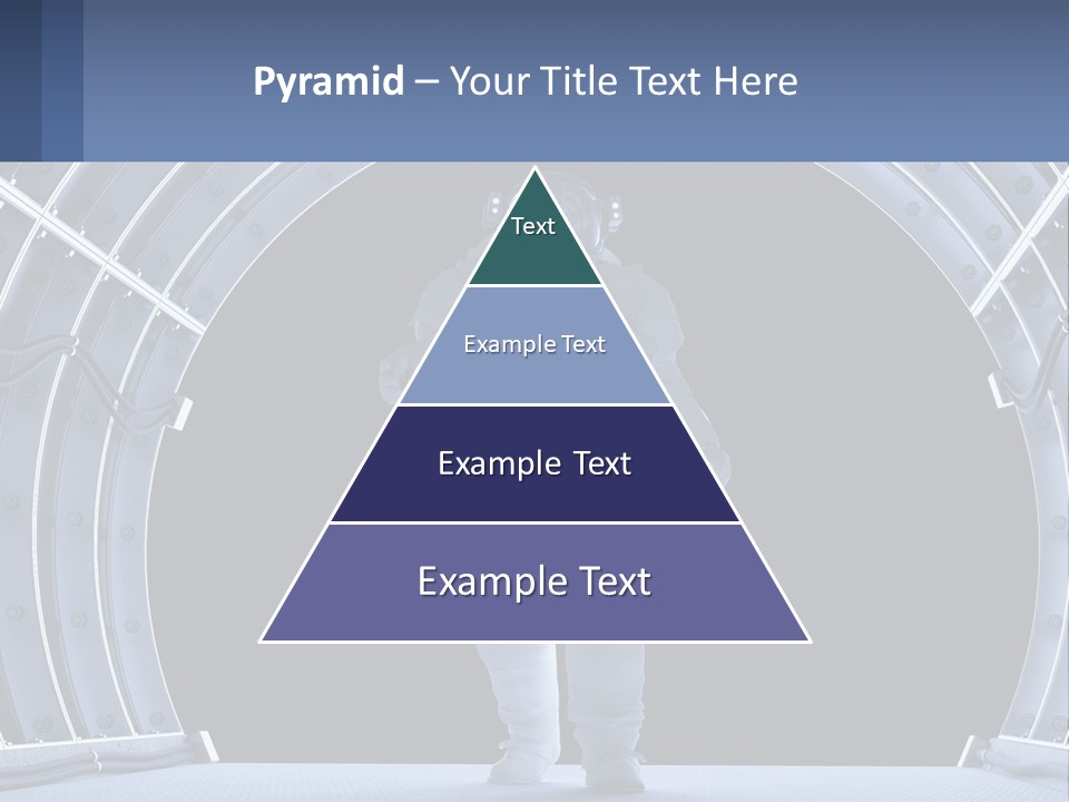 A Man In A Space Suit Is Walking Through A Tunnel PowerPoint Template