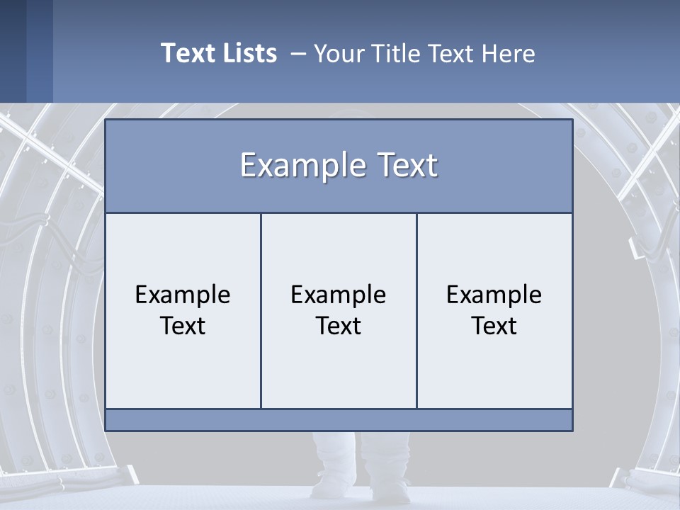 A Man In A Space Suit Is Walking Through A Tunnel PowerPoint Template