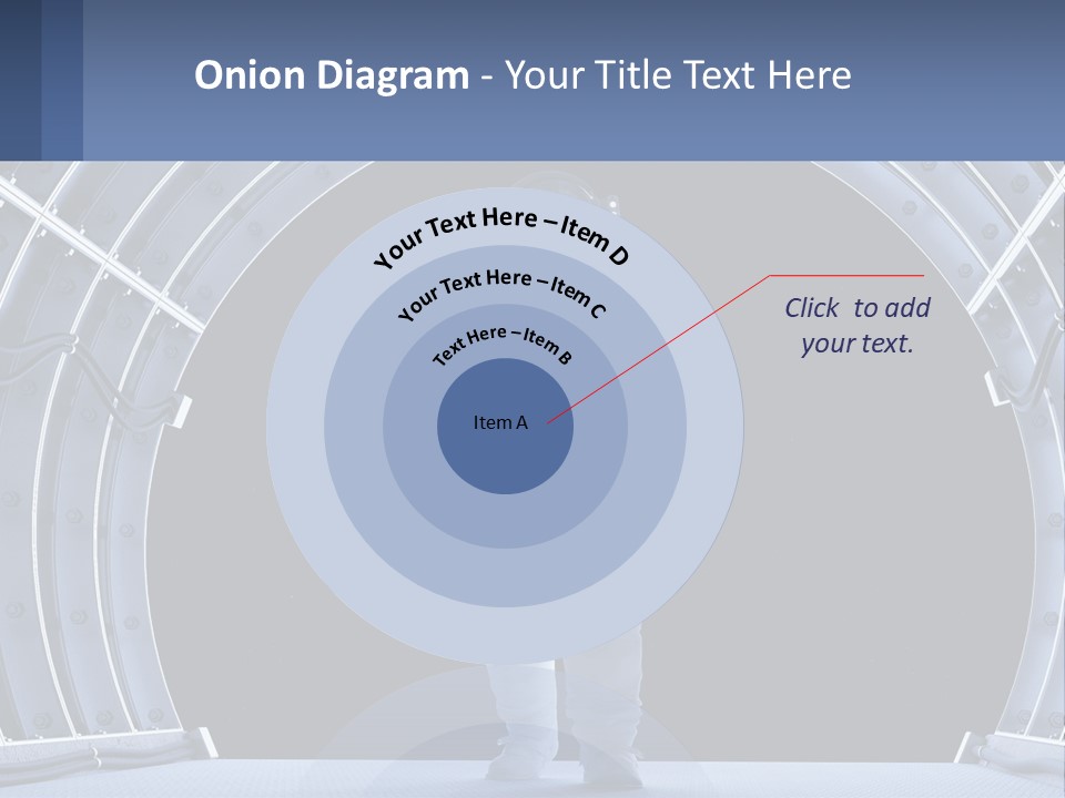 A Man In A Space Suit Is Walking Through A Tunnel PowerPoint Template