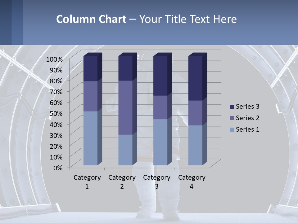 A Man In A Space Suit Is Walking Through A Tunnel PowerPoint Template