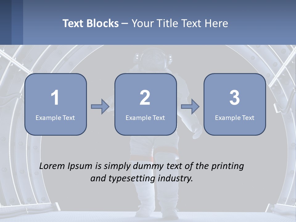 A Man In A Space Suit Is Walking Through A Tunnel PowerPoint Template